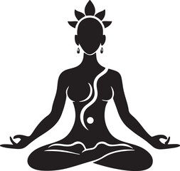 Vibrant chakra yoga logo with soft gradient colors isolated on transparent background