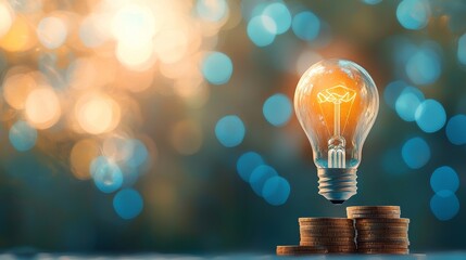 Innovative business ideas illuminate growth urban environment digital content bright concept
