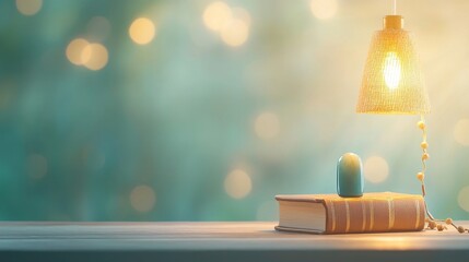 Cozy reading scene indoor space still life warm lighting close-up view tranquil atmosphere for relaxation