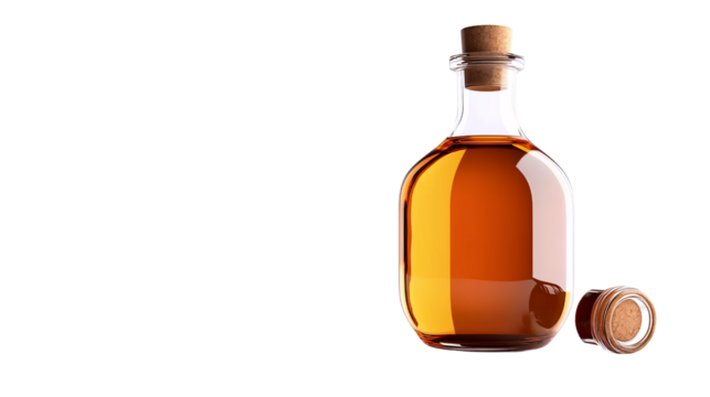 Uncapped Vinegar Bottle