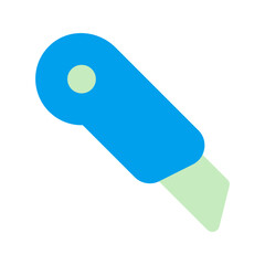 paper cutter duo tone icon
