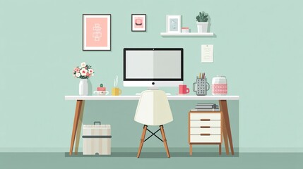 Modern remote work video conference interface visualization,showcasing digital collaboration, communication tools, and online meetings in a professional and contemporary workspace setup,flexible work 