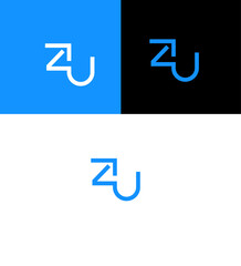 ZU Minimalist Logo Design  Branding Identity for Startups