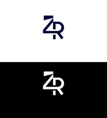 Fototapeta premium ZR Minimalist Logo Design Branding Identity for Startups