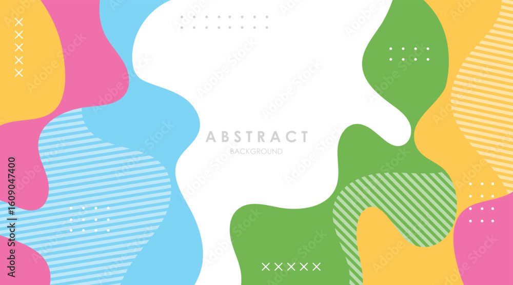 Poster abstract background gradient fluid shapes colorful vector design