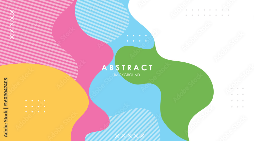 Poster abstract background gradient fluid shapes colorful vector design