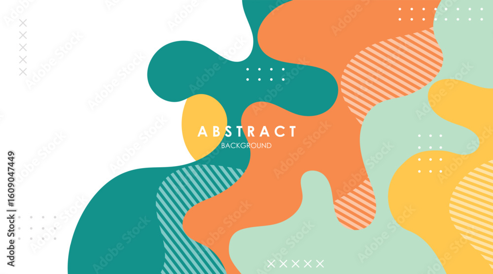 Poster abstract background gradient fluid shapes colorful vector design