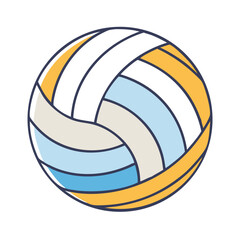Stylized volleyball illustration showcasing a clean and modern design aesthetic