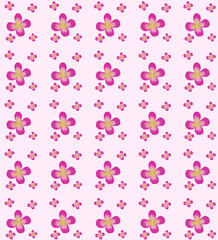seamless pattern with pink flowers Used for decorating. 