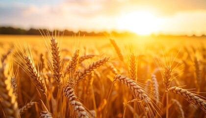 Golden wheat field at sunset (2)