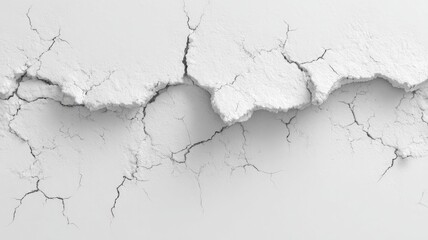 Obraz premium Cracked earth texture with contrasting browns and whites. AI image