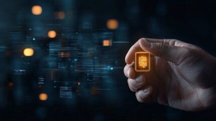 Innovative data processing event digital space technology visual futuristic environment close-up view conceptual design