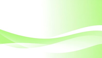 Abstract background with soft, flowing light green curves on a white backdrop