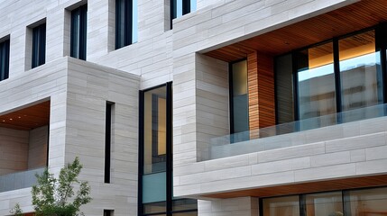 Contemporary Urban Architecture Featuring Geometric Patterns and Natural Light in Exterior Design