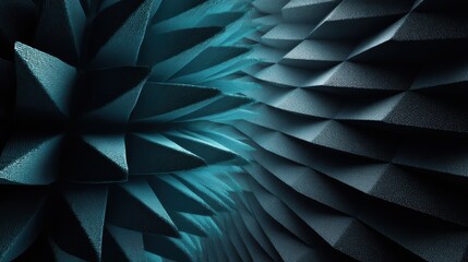 Obraz premium Cyan sound wave barrier with geometric patterns, ideal for acoustic science posters, digital art backgrounds, and technology education materials.