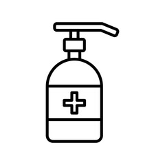 Sanitizer line icon design