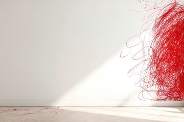 red paint wall