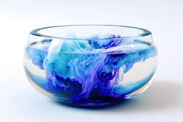 colorful cream drop in the glass