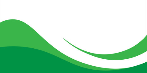 Modern green banner background. Graphic design banner pattern background template with dynamic wave shapes.