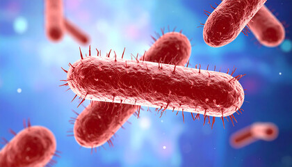 Futuristic depiction of viral mutation and replication within biological cell, science and virology.