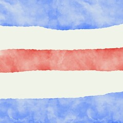 Thailand flag on watercolor art.