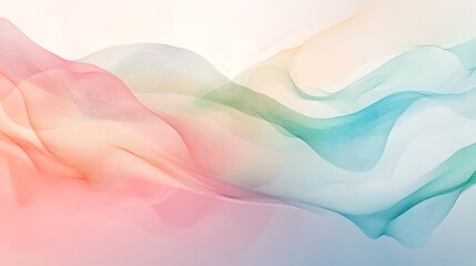 pastel waves with flowing abstract forms and soft hues for dreamscape experience gentle motion visual calm surreal elegance digital harmony concept.