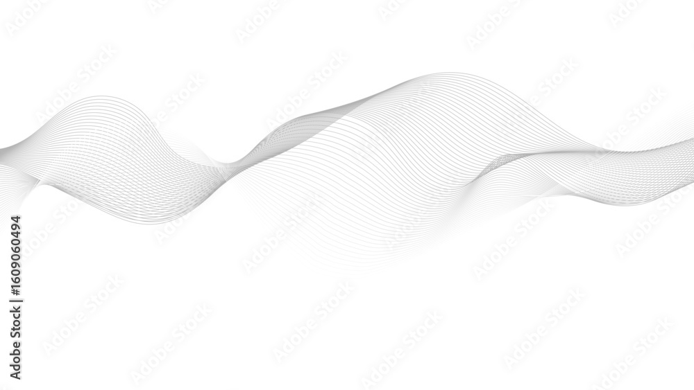 Poster abstract black lines wave curve motion on white background. wavy line horizontal divider outline min