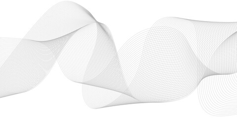 Abstract black lines wave curve motion on white background. abstract background with lines vector.