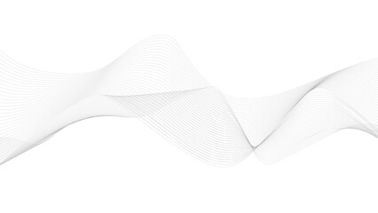 Abstract black lines wave curve motion on white background. Abstract gray line with white background.