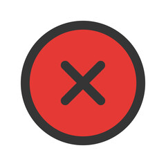 close flat line icon