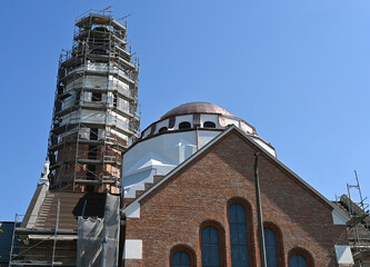 Church under recontstruction in the city