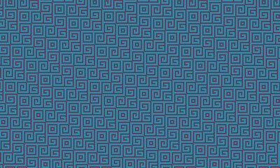 Seamless African Geometric Pattern with Traditional Pixel Spiral Motif