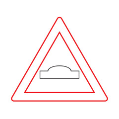 Triangle of Traffic Sign Speed Bumps