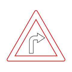 Triangle of Traffic Sign Turn