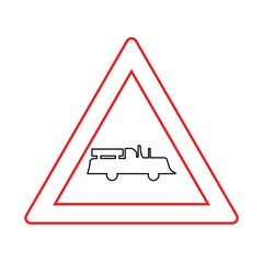 Triangle of Traffic Sign Emergency Vehicles