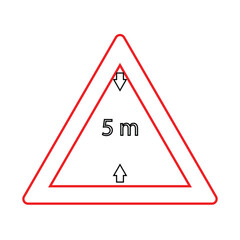 Triangle of Traffic Sign Limited Height