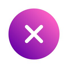 Obraz premium close gradient icon