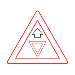Triangle of Traffic Sign Yield Ahead