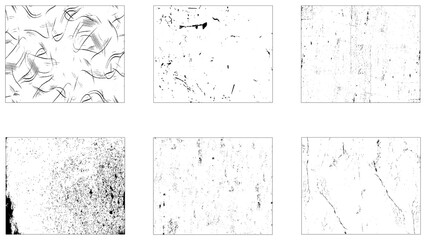 Vintage abstract grunge vertical frames set with different grungy textures, Distressed vintage banner frame.
