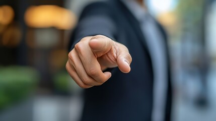 Businessman pressing employment network icon for human resources, recruitment, and customer care.