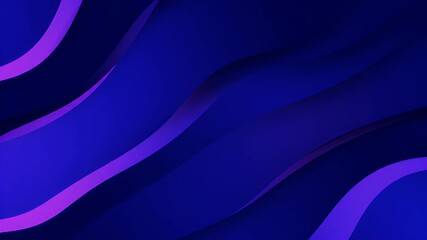 Elegant animated background featuring smooth undulating waves in shades of dark blue and vibrant purple creating a modern feel