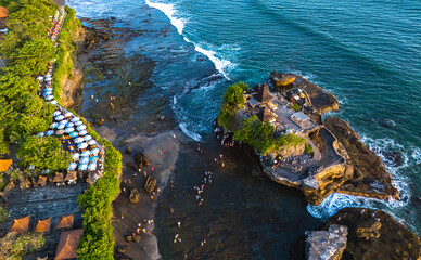 Cliff sea coast at Tanah Lot, Bali, Indonesia