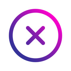 Obraz premium close gradient icon
