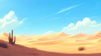 calm desert landscape with warm sunlight for peaceful exploration under sunny sky natural beauty travel solitude adventure journey concept.