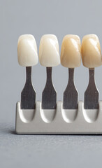 the dental reference for choosing the color of the crowns of teeth