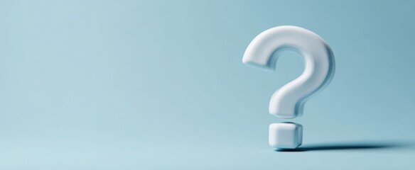 Naklejka premium The Question Mark Representing Inquiry and Curiosity in Minimalistic Style.