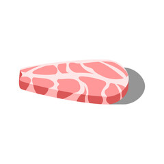 Abstract Isometric Food Meat Animal Steak Beef 3D Object Kitchen Design Element Vector Design