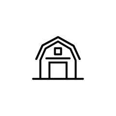 barn icon or barn outline symbol vector isolated. Best barn icon for apps, websites, or about agricultural product design.