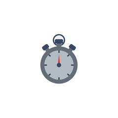 Modern grey stopwatch timer icon illustration representing speed, deadlines, and precise time measurement.
