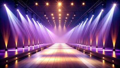 Grand stage illuminated